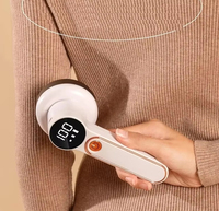 Tragbarer wiederauf ladbarer elektrischer Flusen entferner Smart Fabric Shaver für Kleidung Teppich pullover Pillen besatz mit Mini-Bildschirm
