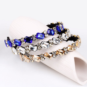 Diadema de cristal Hua Liyu para mujer, accesorio artístico retro multicolor con diamantes de imitación para el cabello, tocado FG0142 - Product Image 4