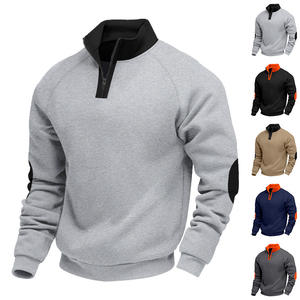 Sweat-shirt à col montant doublé polaire pour homme, coupe ample et décontractée, à manches longues, idéal printemps-automne, avec étiquette - Product Image 6
