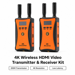 Kit Estensore Video Wireless HDMI 4K HD 200m (656 Piedi) 1 TX a Più RX per Trasmissione Video 4K per Streaming <span class=keywords><strong>Live</strong></span> da Telecamera - Product Image 1