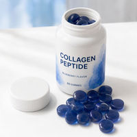Gummies de collagène peptidique saveur myrtille 60 gummies OEM ODM Complément alimentaire