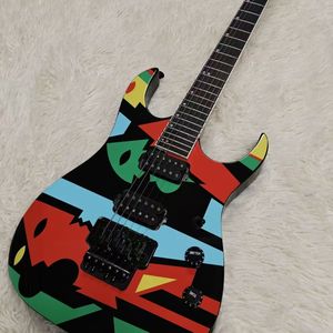 El modelo de <span class=keywords><strong>guitarra</strong></span> eléctrica doble con calcomanías de colores de alta gama ofrece una excelente relación calidad-precio. - Product Image 1
