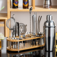 Accessoires professionnels pour la préparation de boissons, kit de barman en acier inoxydable, ensemble de bar, cocktail en acier inoxydable