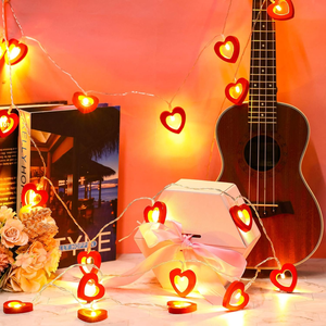 Lámpara LED Multicolor con Forma de Corazón de Madera, Recargable con Batería, para Navidad, San Valentín, Bodas, Decoración Interior/Exterior del Hogar - Product Image 4