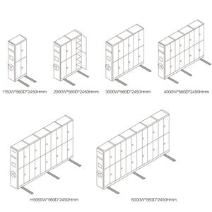 رفوف ملفات متنقلة حديثة من الفولاذ ، رف أرشفة ، خزانة مكتبية ذكية ، تخزين مكتبة مكتبية - Product Image 4