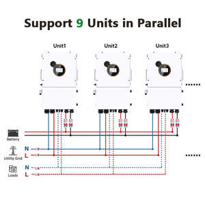 미국/유럽 인증 <span class=keywords><strong>48V</strong></span> 12KW 분리형 단상 태양광 인버터 온/오프 그리드 하이브리드 인버터 120v 240v 하이브리드 태양광 인버터 (와이파이 포함) - Product Image 5