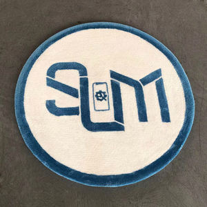 Tapis rond épais à poils longs avec motifs de cartes <span class=keywords><strong>du</strong></span> <span class=keywords><strong>monde</strong></span> en relief 3D, texture visuelle 3D personnalisée, bleu autour, design sculpté en 3D pour la salle à manger - Product Image 5