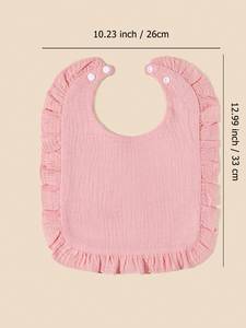 Babero con volantes, con fuerte absorción de agua, material suave y transpirable, adecuado para bebés de 0 a 3 años. - Product Image 6