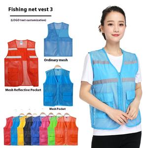 Gilet di sicurezza del supermercato Design senza maniche traspirante con caratteristiche riflettenti a prova di acqua per le attività di gruppo Logo personalizzato - Product Image 1