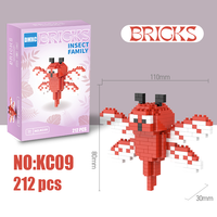 Juego de Bloques de Construcción de Plástico ABS con Diseño de Mariposa e Insecto, Juguete Educativo para Mayores de 4 Años, Juego de Construcción para Padres e Hijos, 40 Piezas