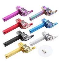 Poignée de guidon ergonomique universelle en aluminium CNC pour moto, 22 mm (7/8 po), à torsion rapide, pour moto tout-terrain, modifiée