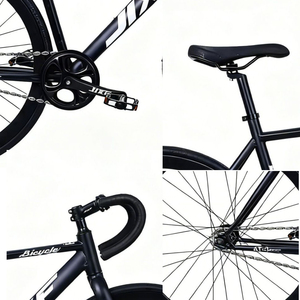 Bicicleta Clásica de Piñón Fijo 700C en Stock de Fábrica con Buje Flip-Flop, Geometría de Pista, Ligera, de Una Velocidad, de Aleación para Ciclismo Urbano - Product Image 4