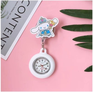 Lovely Cartoon Nurse Doctor Retractable Pocket Watches Hospital Medical Badge Reel for Heart <b>Stethoscope</b> Syringe Clips Usa - Product Image 6