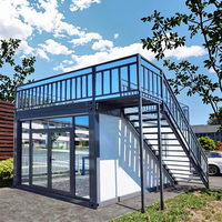 Maison préfabriquée modulaire de 20 pieds avec balcon, Casas Tiny Building Container, café, magasin avec terrasse, maisons Kontejner