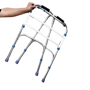 Adjustable Folding Crutch Knee <b>Walker</b> & <b>Rollator</b> with Brake Replacement for Foot Injury Adjustable Steering Scooter - Product Image 1