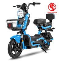 Vélo électrique urbain à 2 roues, moteur arrière 350W 36V, longue autonomie, haute vitesse, conception antivol, vélo électrique de banlieue