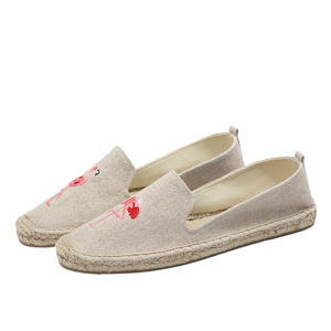 Espadrilles de chanvre pour femmes chaussures en toile de paille coupe basse sans lacet respirant mode tendance semelle en caoutchouc pour la saison d'automne - Product Image 2