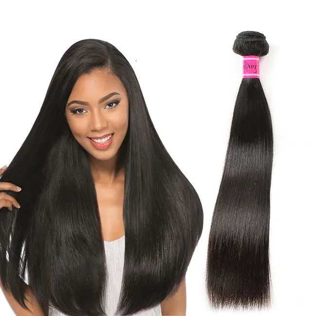 Wholesale 3 Bundles 8A Grade Indian Hair Bulk,28 30 Inch Brazilian Straight Human Hair With Lace Frontal Closure