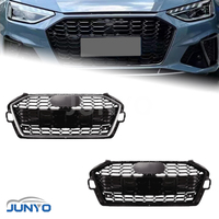 Grille avant en nid d'abeille noire Junyo Factory Wholesale pour Audi A4 2020-2025 style RS4