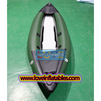 Bateau à rames gonflable léger en Tpu radeau d'eau blanche 1 personne Packraft gonflable/vélo radeau Paddle Kayak