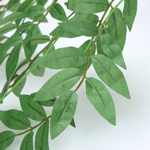 Vignes artificielles en saule, feuilles en soie vertes, 5 branches, décoration suspendue pour mariage, maison, extérieur, accessoires de photographie - Product Image 3