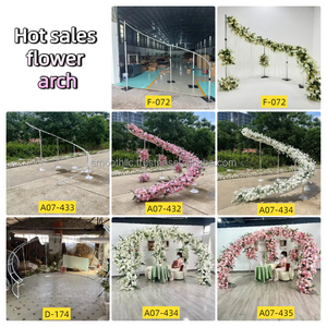 SMOOTH <b>White</b> Flower Runner With Metal Stand for Birthday Party Wedding Events Floral Stage - Product Image 5