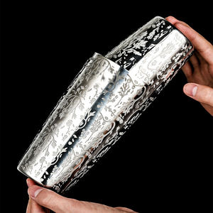 Vente en gros de bouteille en métal Boston Mixologie Barman Tool Premium Style français Fantaisie en acier inoxydable Cocktail Shaker - Product Image 5