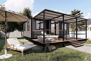 บ้านสำนักงานสำเร็จรูปหรูหราสีเทาขนาด 40 ฟุต แบบขยายได้ พร้อมห้องน้ำ ห้องครัว และห้องสุขา - Product Image 3