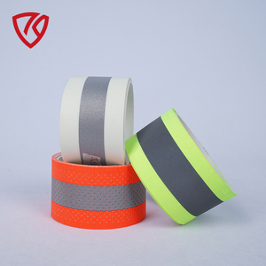 EN20471 High Visibility <strong>Reflective</strong> Material Strip 100% Aramid FR 100% Cotton High Luster Safety Warning Tape - Product Image 3