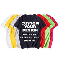 T-shirt unisexe en gros, col rond, manches courtes, vierge, personnalisable avec logo, broderie ou votre motif