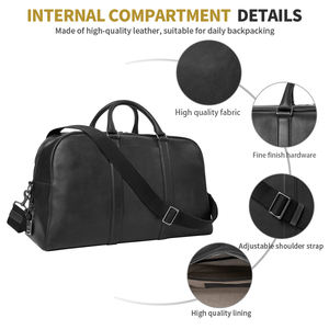 Bolsa de Viaje de Piel Vegana con Logotipo Personalizado NOVOTE, Portátil con Correa para el Hombro, Diseño de Guijarros, Bolsa de Fin de Semana - Product Image 5