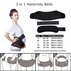 Ensemble 3 en 1 de soutien abdominal réglable pour femmes enceintes, ceinture de maternité élastique, bande de soutien pour la grossesse - Product Image 2
