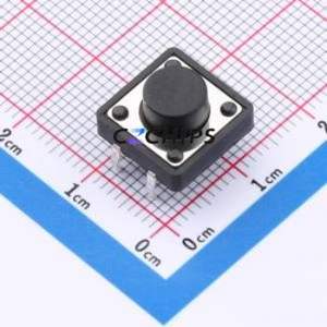 TSF001B06526A03 Tactile Switch DIP-4P,12x12mm Switch Round Button 2.6N Through Hole 12mm - Product Image 1