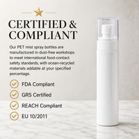 Bouteille pompe à lotion en PET recyclé (OEM disponible) 120ml 150ml – Écologique, rechargeable, vente en gros