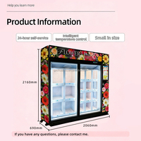 Distributeur automatique de bouquets 24h/24 le plus populaire avec paiement par carte, boîte à fleurs métallique et SDK pour aéroport