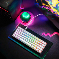 Nouveau clavier mécanique filaire pour jeux, 61 touches, rétroéclairage LED RVB, USB, design ergonomique, multi-touches, ambidextre, pour ordinateur de bureau