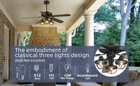 Ventilateur de plafond LED moderne de ferme avec interrupteur de mode silencieux à vent naturel Minuterie 1/2/3/4/5/8H Ventilation en plastique pour l'intérieur