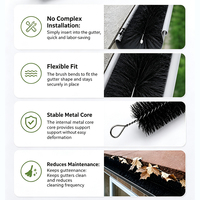 Brosse de nettoyage en nylon de 4 mètres pour gouttières, réservoirs d'eau, bassins à poissons, traitement des eaux usées, et purification des zones à gratter pour chats - Non standard