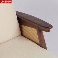 Chaise longue de tapisserie d'ameublement de tissu de fauteuil en bois de frêne de ménage le plus récent populaire