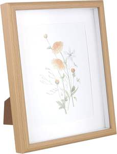 Cadre photo personnalisé en bois naturel avec passe-partout pour portrait familial, affichage paysage, personnalisable - Product Image 1