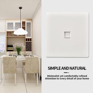 Matte White Wall Switch Socket Panel ultra Slim 86 Type Single Control Five Hole PC Flame Retardant <b>Universal</b> Home Outlet - Product Image 4