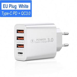 Custom Multi-Port 25W <b>USB</b>-<b>C</b> Charger <b>Adapter</b> Durable PVC Material Fast PD & QC Charge for iPhone 12-16 Samsung S24-S22 EU <b>Plug</b> - Product Image 3