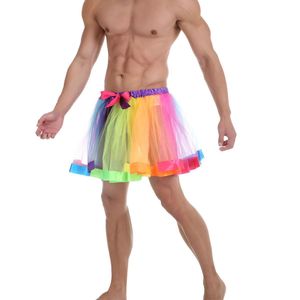Falda de Tul Arcoíris para Hombre, 100% Poliéster, Ropa de Baile Exótico, Ropa para Espectáculos - Product Image 1