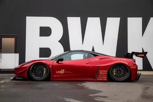 Nouveau kit carrosserie en fibre de carbone pour 458, style LB, pare-chocs avant/arrière, spoiler, capot, largeur accrue, pièces de remplacement autocollantes - Product Image 4