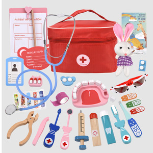 Jouets éducatifs pour enfants, jeu de rôle préscolaire, trousse de premiers soins, <span class=keywords><strong>valise</strong></span>, ensemble de jouets de médecin pour enfants - Product Image 4