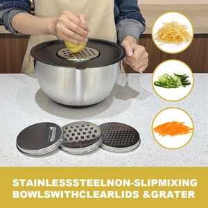 Mixing Bowls Stainless Steel Bowls with Pour Spout, Handle and Inner Measurement Mark for Cooking, Baking, Saving - Product Image 6