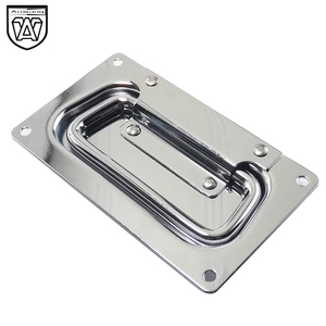 Anwang 609 Tirador Empotrado de Hierro Cromado 110mm Sin Resorte Carga 35kg Herraje para Flight Case - Product Image 3