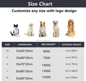 진정 개와 고양이 푹신한 인조 모피 봉제 침대 도넛 포옹 온난화 아늑한 부드러운 라운드 쿠션 침대 - Product Image 5