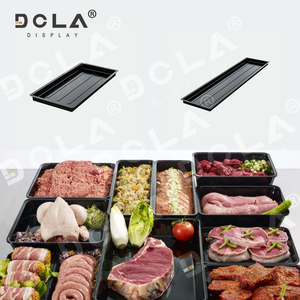 Rõ ràng Deli khay Đen butcher khay hiển thị cho siêu thị hoàn thành thực phẩm tươi sống bộ phận giải pháp - Product Image 1