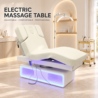 Table de massage électrique réglable, lit de soin du visage, table de traitement spa, mobilier de salon de beauté pour esthéticiennes, extensions de cils et tatouages